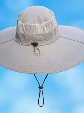 Leotruny Sun Hat Super Wide Brim UPF50+ Waterproof Mesh Vent UNISEX